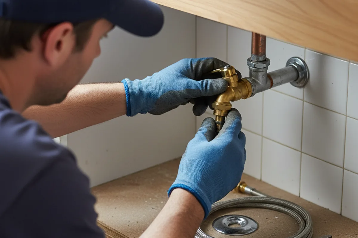 Shutoff valve and fitting work during Emergency Plumbing in Ledyard